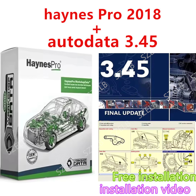 Car Workshop Tools Equipment - Haynes Pro（Vivid2018）とAutodata3.45 Atris-Technik自動車整備データ自動修理ソフトウェア診断ツール