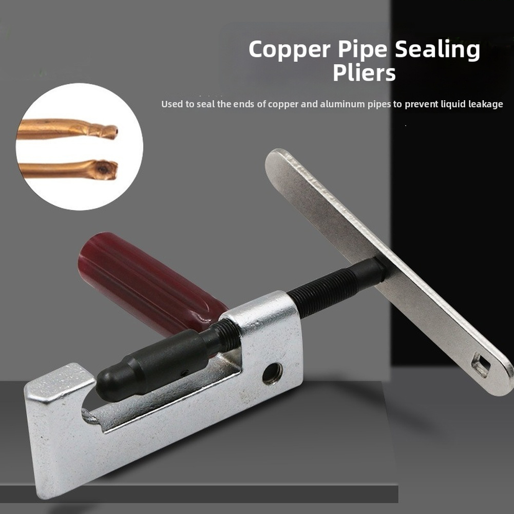 Workshop Tools Youtube - CT-204 銅管シーリングプライヤー 45 # 鋼製調整可能パイプ圧着工具、ACアルミパイプ修理用ハンドツール、作業場向け