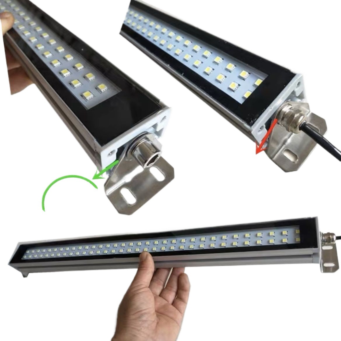 Workshop Tools Youtube - LEDワークショップライト CNCマシンチューブ工業用照明 LED作業灯 機械工具用 AC100-230V アルミ合金