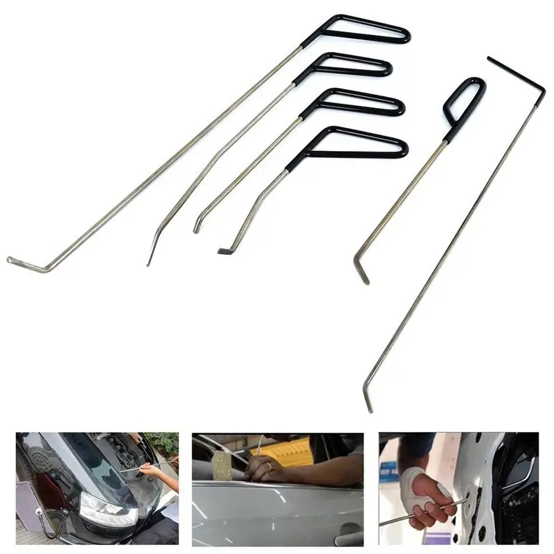 6 個車のデントプーラーロッドフックハンマードアデントディン - Car Workshop Tools Equipment のレビューと価格