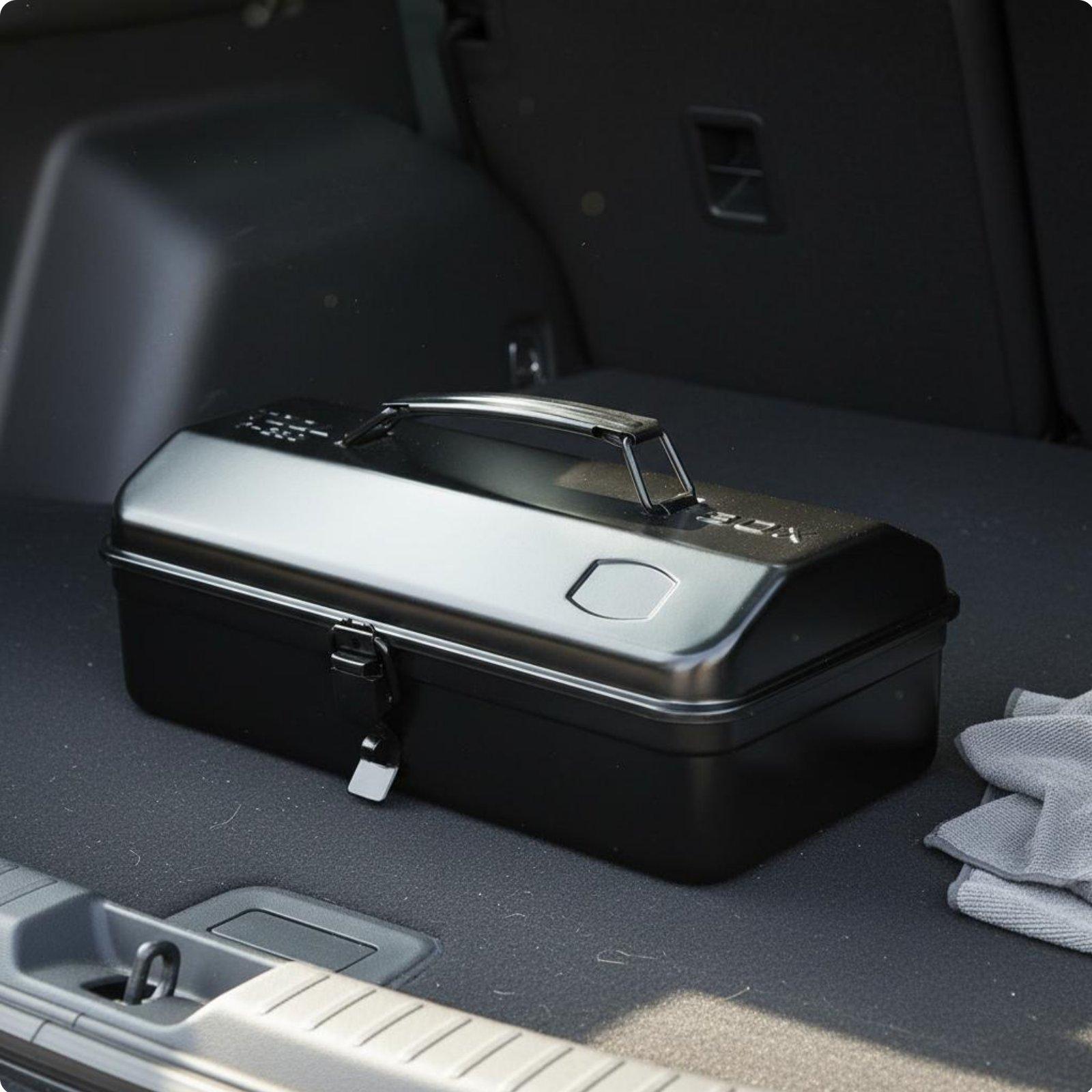 鉄製ツールボックス 重厚型頑丈な金属製収納箱 車載用ポータブ - Car Workshop Tools Equipment のレビューと価格
